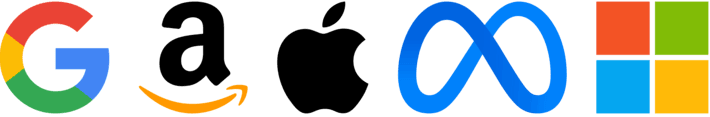 Logos des entreprises GAFAM